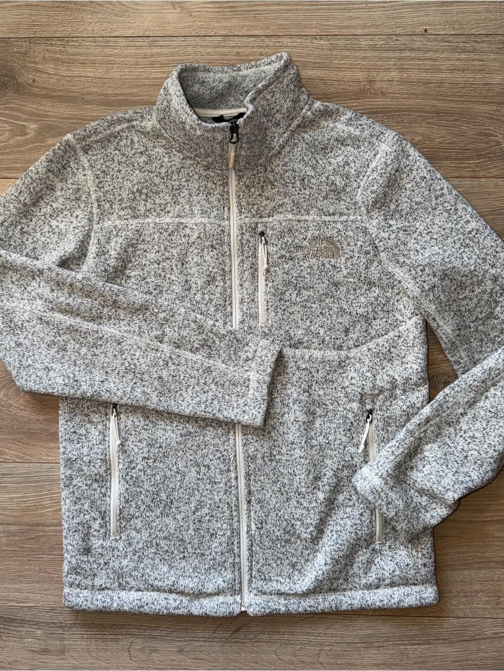 The North Face Men's Heather Gray Full-Zip Fleece Jacket